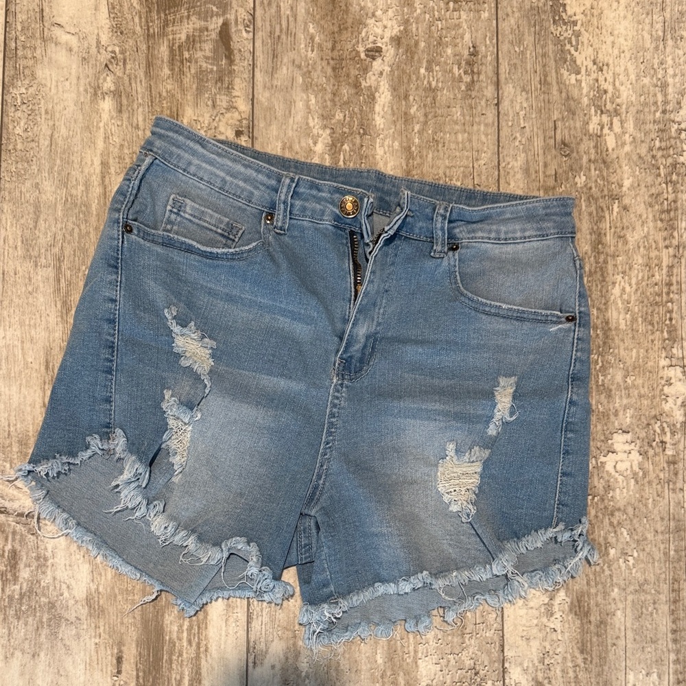 Distressed Denim Women Shorts